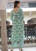 White Floral Print Readymade Palazzo Suit Set
