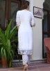 Readymade White Straight Cut Pant Suit