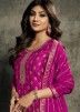 Shilpa Shetty Pink Pant Suit In Woven Work