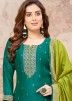 Teal Green Embellished Readymade Pant Suit