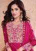 Pink Embroidered Sharara Suit Set