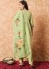 Readymade Green Embroidered Anarkali Pant Suit