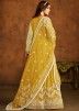 Yellow Embroidered Net Anarkali Suit