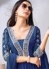 Blue Readymade Georgette Palazzo suit