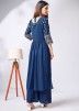 Blue Readymade Georgette Palazzo suit