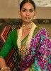 Magenta Zari Woven Saree In Art Silk