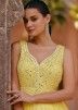 Readymade Yellow Embroidered Anarkali Suit