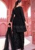 Readymade Black Embroidered Sharara Suit Set