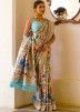 Blue Paithani Silk Zari Woven Saree