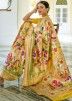 Yellow Paithani Silk Heavy Pallu Woven Saree 