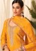 Readymade Yellow Embroidered Palazzo Suit Set