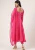 Pink Anarkali Suit Set In Cotton