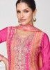 Readymade Pink & Peach Embroidered Palazzo Suit