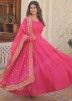 Readymade Pink Anarkali Suit & Embroidered Dupatta