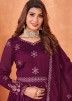 Purple Embroidered Anarkali Suit & Dupatta