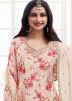Prachi Desai Cream Floral Printed Sharara Suit