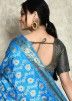 Blue Woven Saree In Kanjivaram Silk