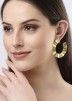 Golden Earrings In Half Hoop Style