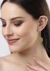 Golden Plain Hoop Style Earrings