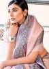 Pink Kanjivaram Silk Saree In Woven Work