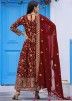 Readymade Maroon Sequins Embellished Anarkali Suit
