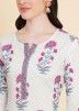 White Readymade Floral Print Palazzo Suit