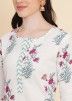 White Readymade Floral Print Palazzo Suit Set