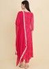 Pink Printed Readymade Cotton Anarkali Suit