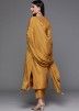 Mustard Yellow Readymade Woven Pant Suit