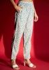 White Readymade Floral Printed Pant Suit