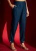 Readymade Teal Blue Embroidered Pant Suit Set