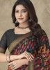 Multicolor Digital Printed Saree In Chiffon
