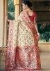 Cream Patola Silk Saree In Woven Work