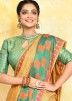 Golden Woven Detailed Saree In Pure Silk