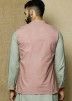 Pink Art Silk Readymade Nehru Jacket