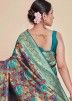 Multicolor Kanjivaram Silk Saree In Woven Work