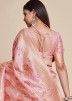 Pink Kanjivaram Silk Saree In Woven work