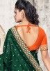Green Resham Embroidered Saree In Art Silk