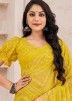 Yellow Bandhej Printed Saree In Chiffon