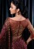 Maroon Sequins Embellished Silk Georgette Saree