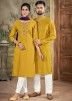 Readymade Yellow Woven Couple Wear Set