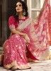 Pink Embroidered Banarasi Silk Bridal Saree 