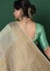Golden Zari Woven Saree In Art Silk