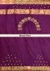 Red & Purple Handwork Saree In Kanjivaram Silk