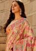 Digital Printed Satin Silk Saree In Multicolor