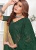 Green Resham Embroidered Saree & Blouse