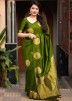 Green Zari Woven Saree In Silk