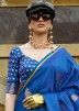 Zari Woven Saree In Satin Silk In Blue