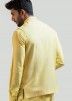 Readymade Yellow Mirror Work Embroidered Nehru Jacket