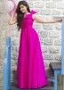 Pink Art Silk Long Readymade Dress